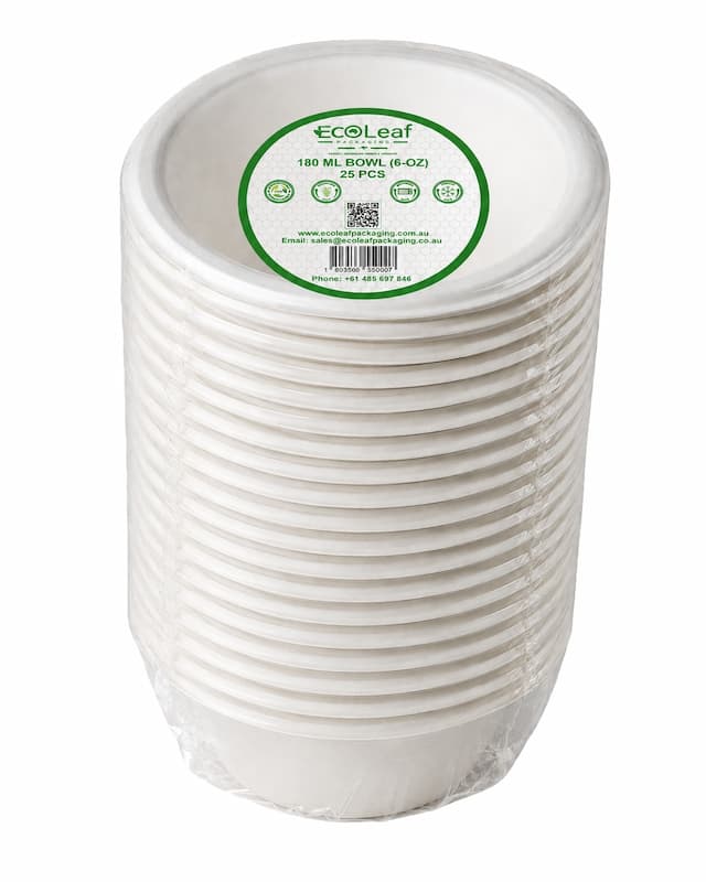 180ml Compostable Sugarcane Bowl