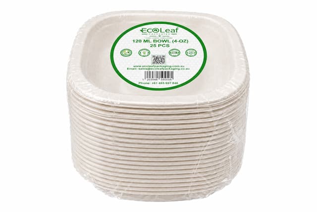 120ml Compostable Sugarcane Bowl