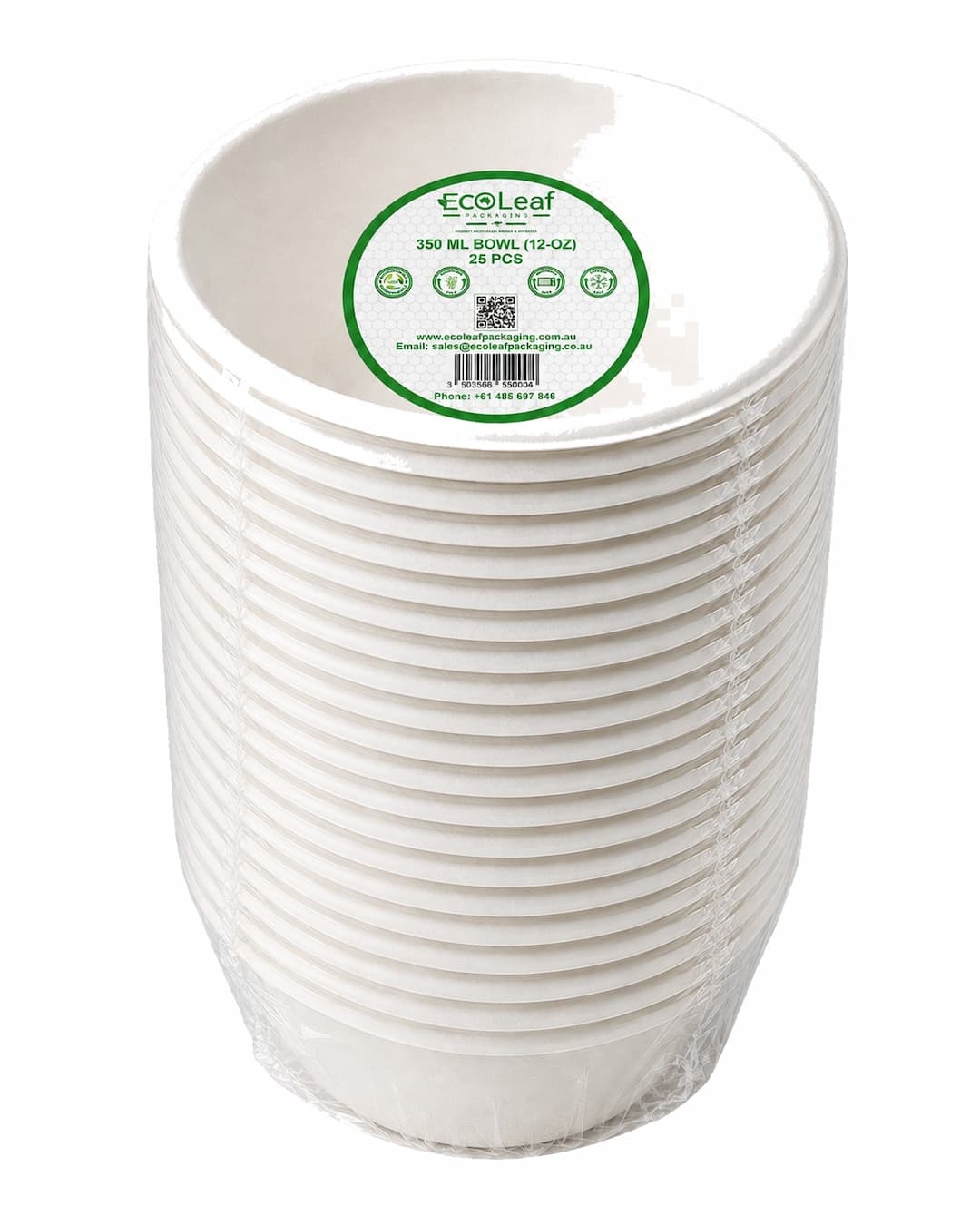 350ml Compostable Sugarcane Bowl